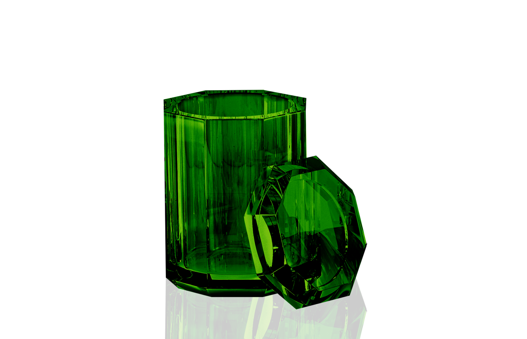 Бокс с крышкой Decor Walther, коллекция KRISTALL, английский зеленый